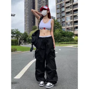 Women Hippie Streetwear Parachute Pants