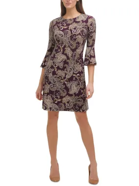 Women's Paisley Printed Shift Dress,Multi