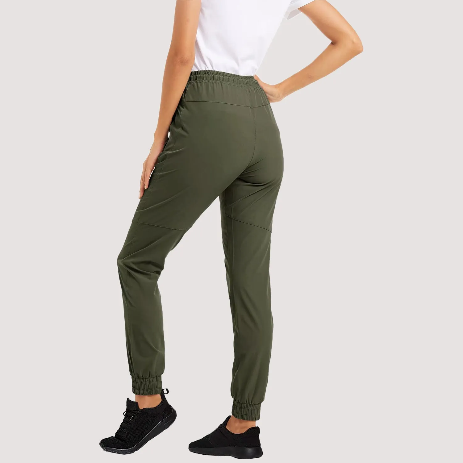 Women's Quick Dry Joggers Running Pants with 2 Zipper Pockets Sweatpants for Workout, Gym, Hiking