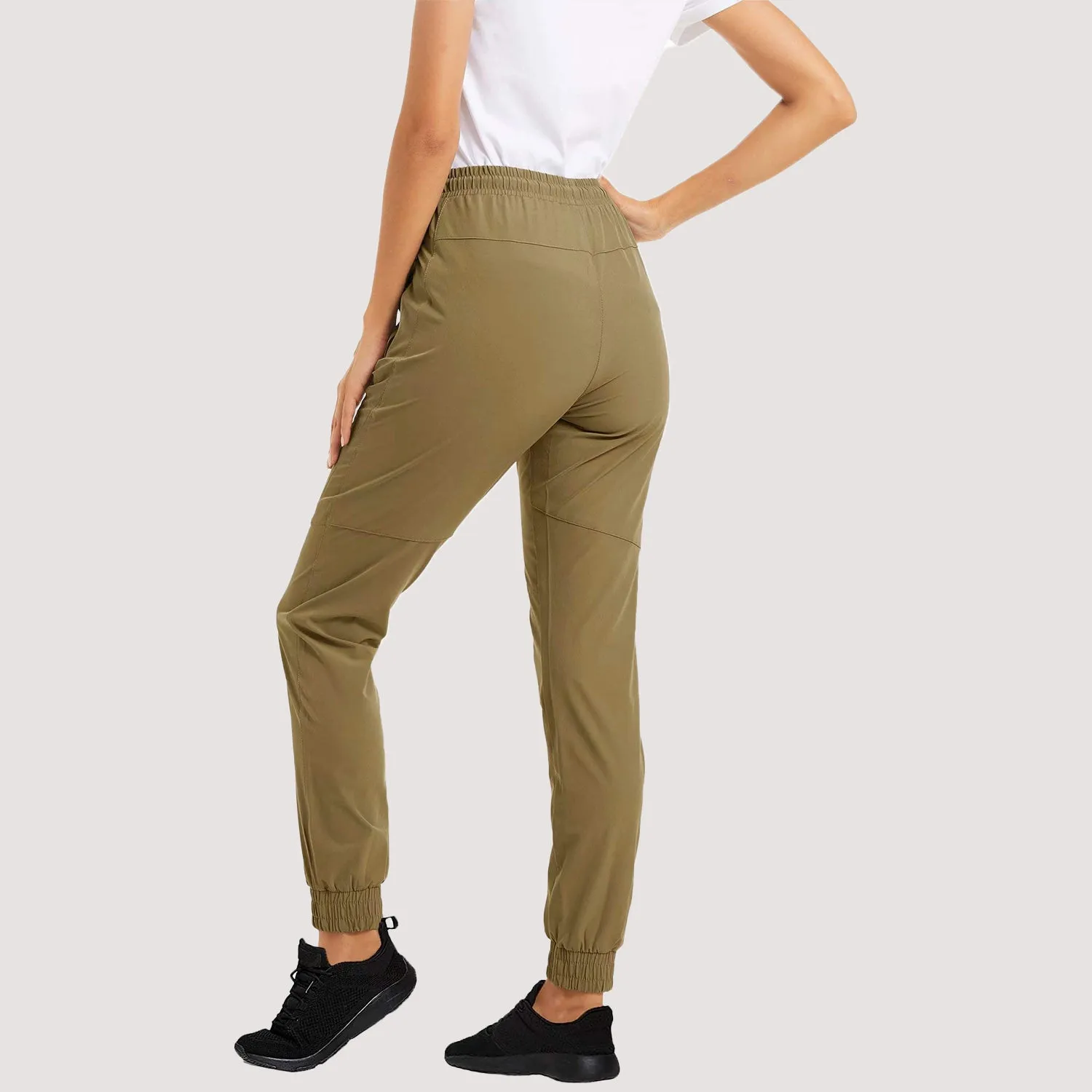 Women's Quick Dry Joggers Running Pants with 2 Zipper Pockets Sweatpants for Workout, Gym, Hiking