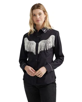 Women's Retro Party Western Dress Snap Top