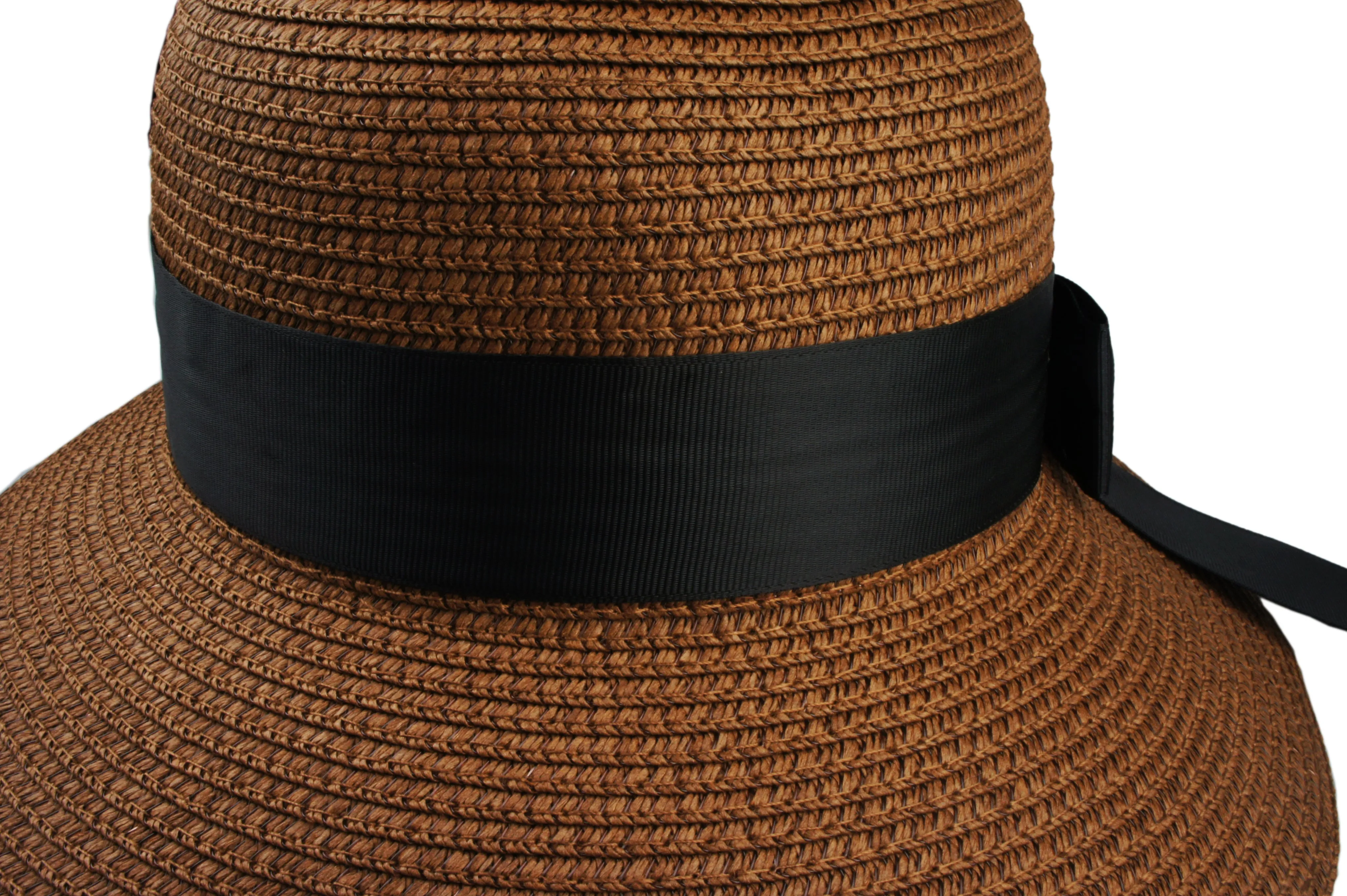 Women's Summer Straw Hat UV UPF50 Foldable Wide Brim Summer Panama Hats