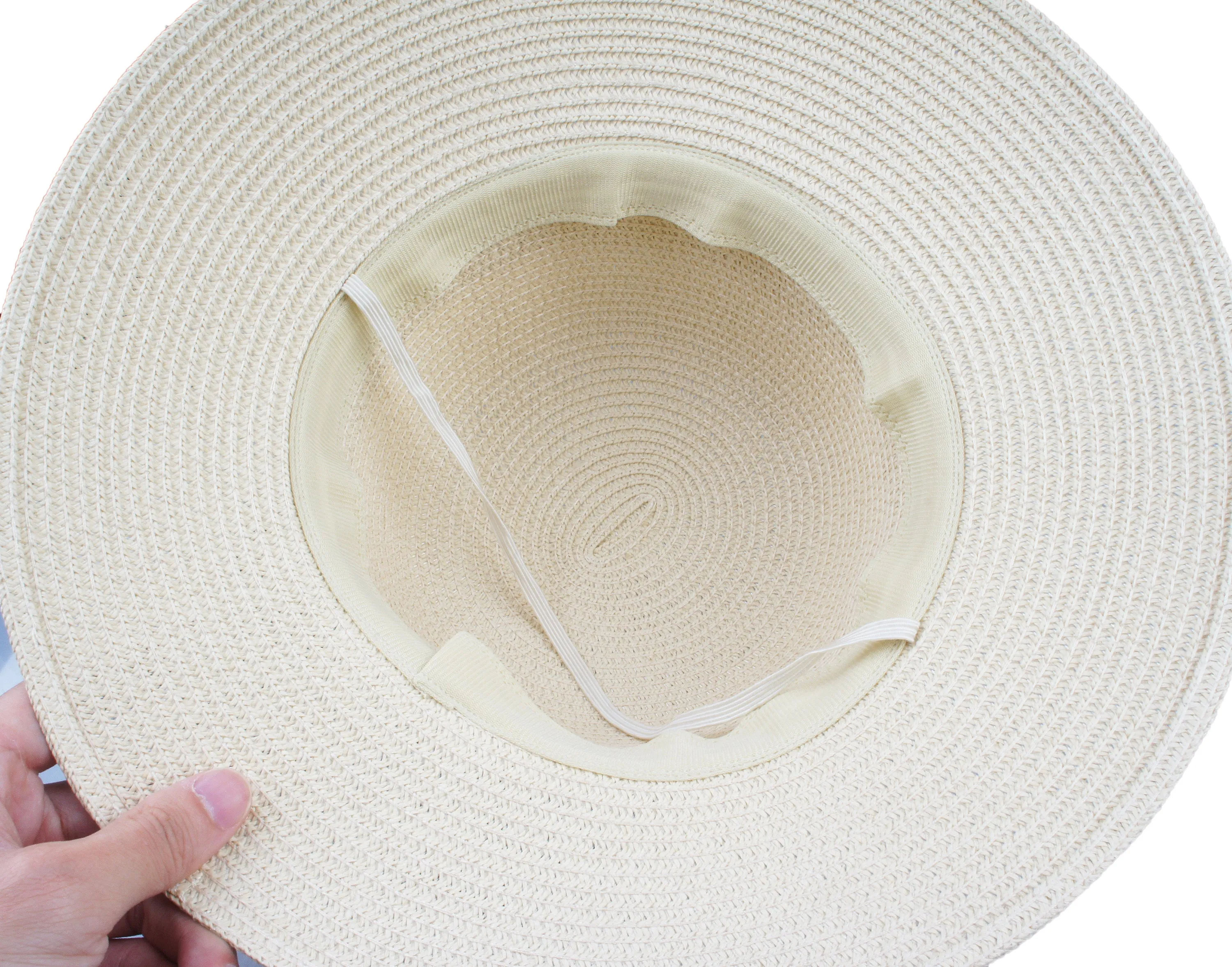 Women's Summer Straw Hat UV UPF50 Foldable Wide Brim Summer Panama Hats