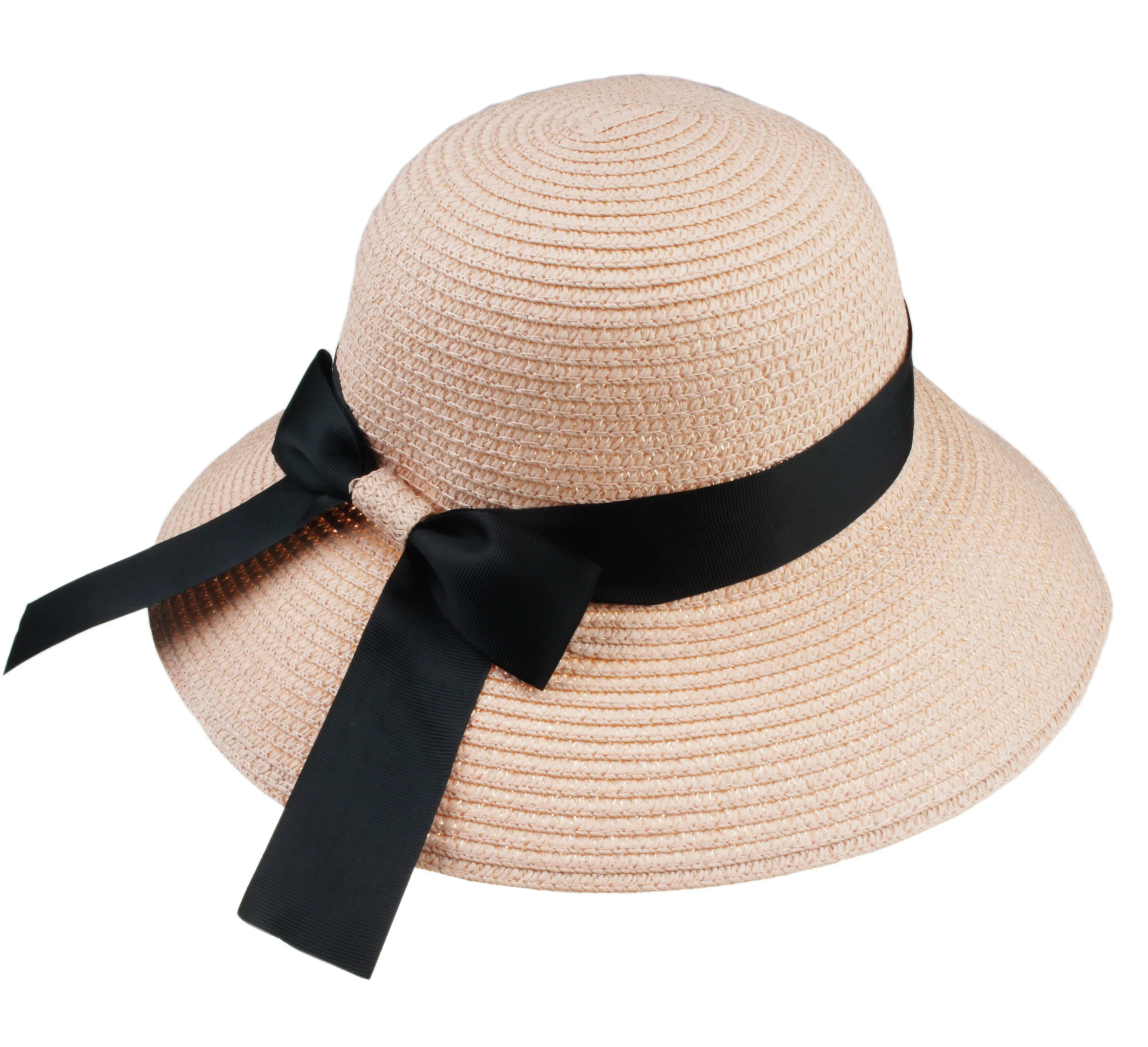 Women's Summer Straw Hat UV UPF50 Foldable Wide Brim Summer Panama Hats