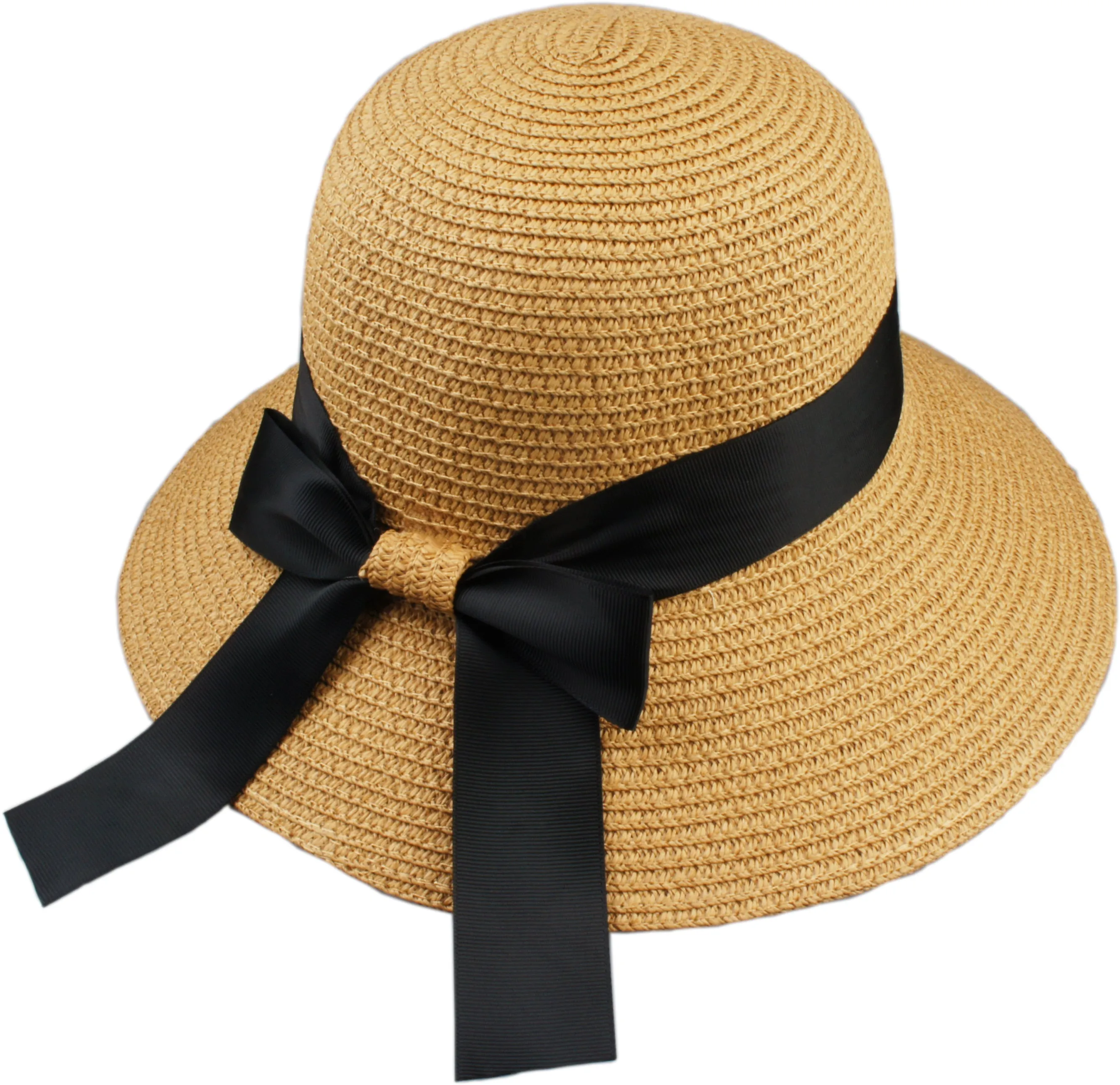 Women's Summer Straw Hat UV UPF50 Foldable Wide Brim Summer Panama Hats