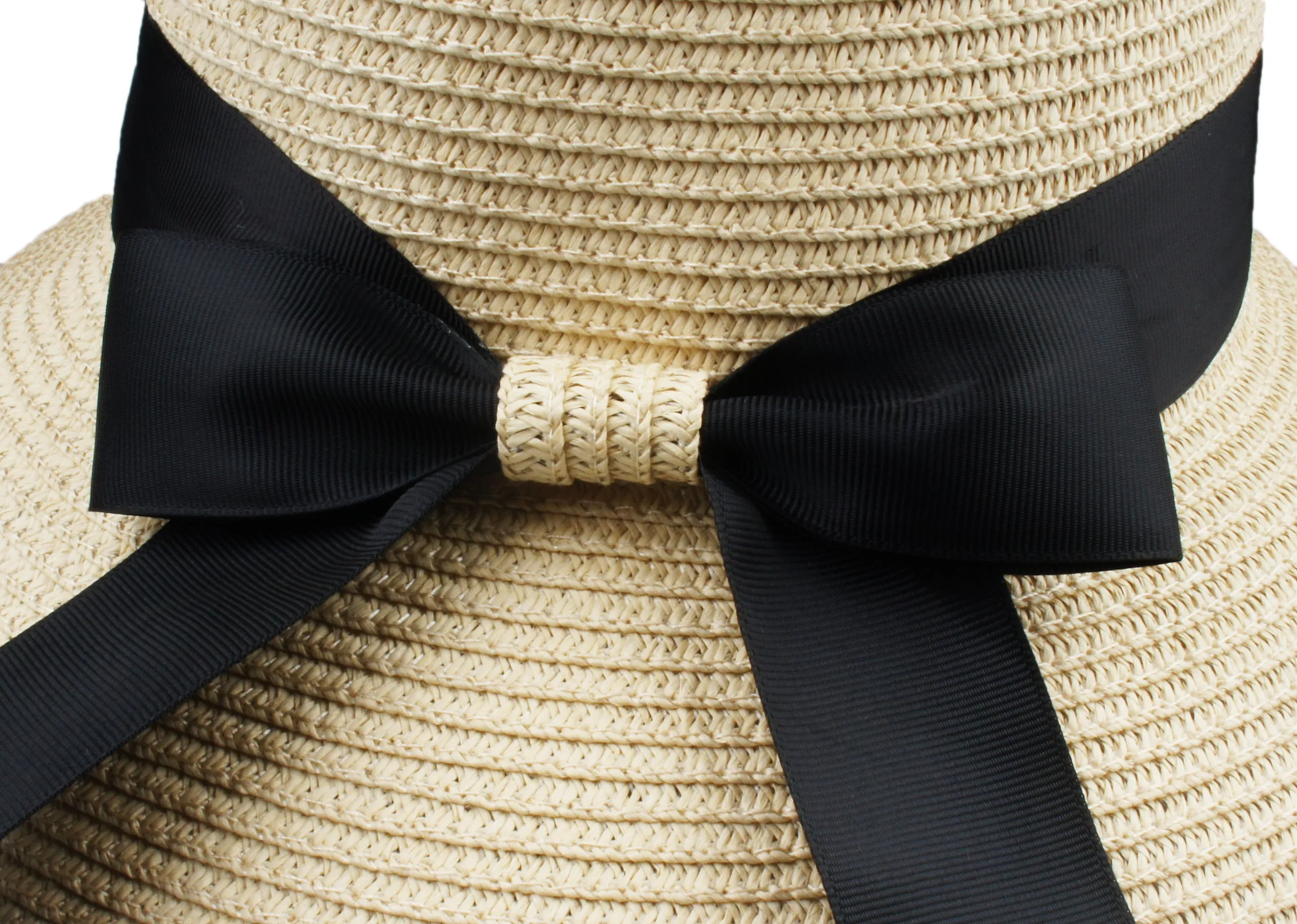 Women's Summer Straw Hat UV UPF50 Foldable Wide Brim Summer Panama Hats