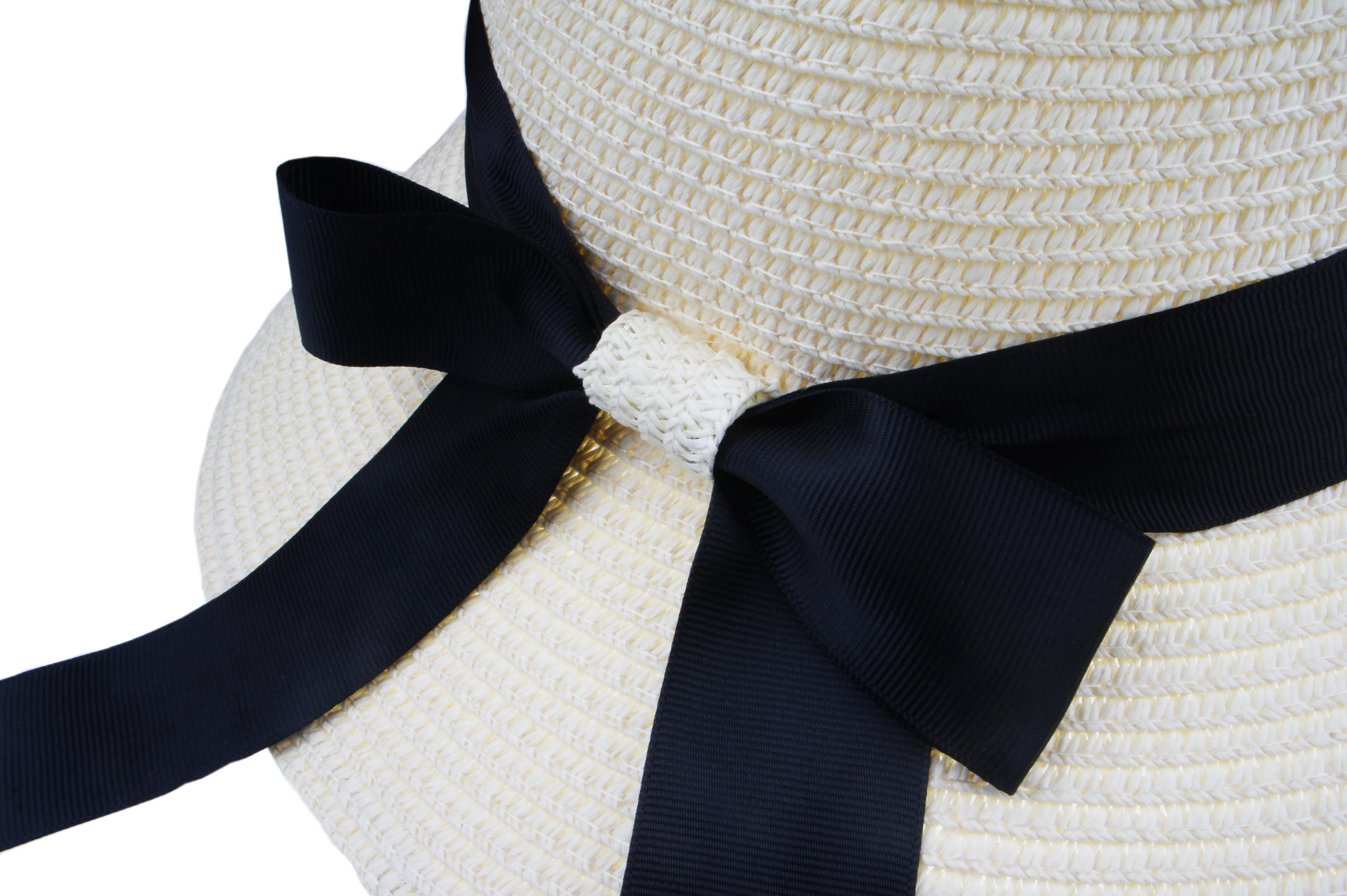 Women's Summer Straw Hat UV UPF50 Foldable Wide Brim Summer Panama Hats