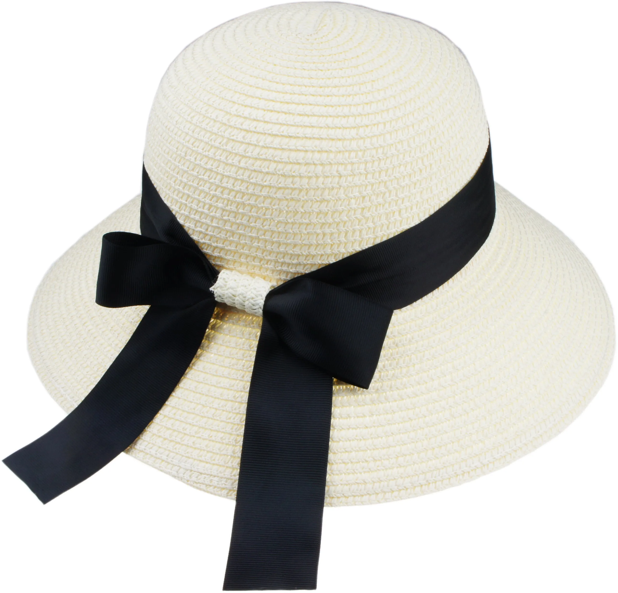 Women's Summer Straw Hat UV UPF50 Foldable Wide Brim Summer Panama Hats
