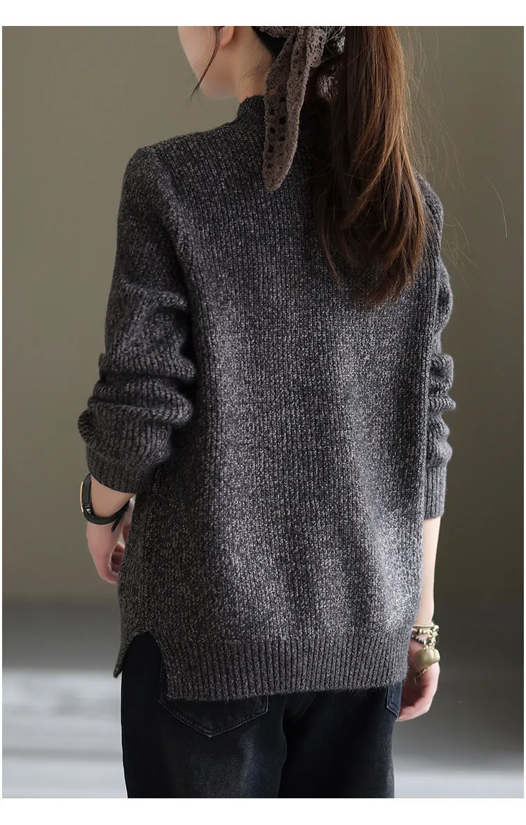 Women's Winter Core Yarn Print Sweater