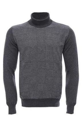 WSS Half Turtleneck Patterned Anthracite Men Knitwear  - Singen