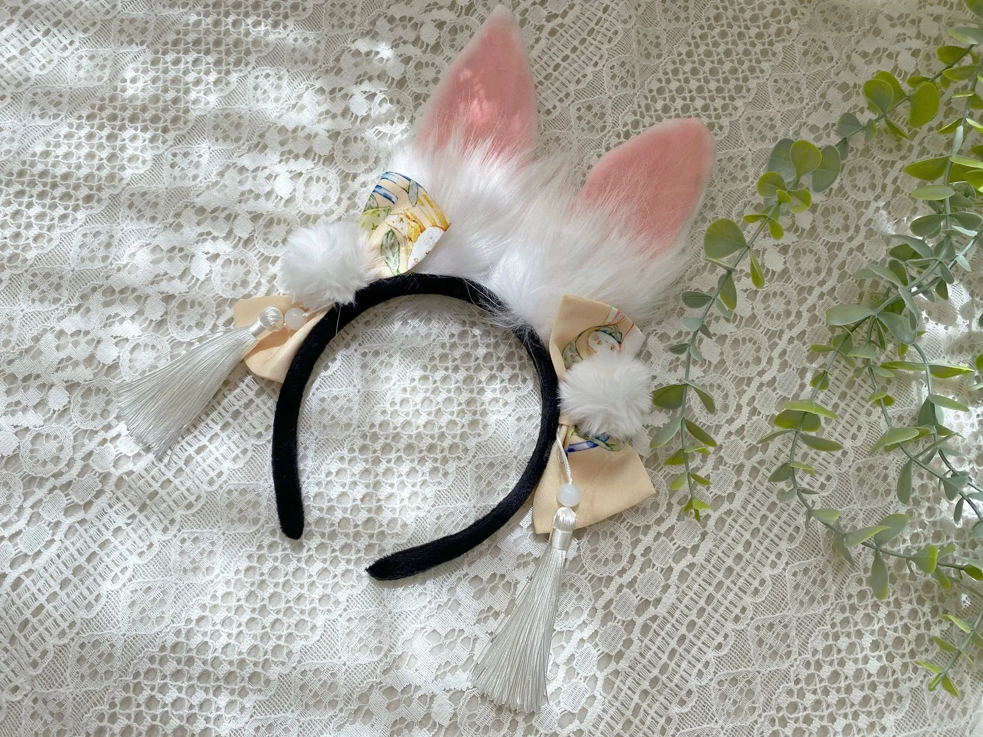 YingLuoFu~Laurel~Kawaii Han Lolita Jumper Dress Rabbit Print