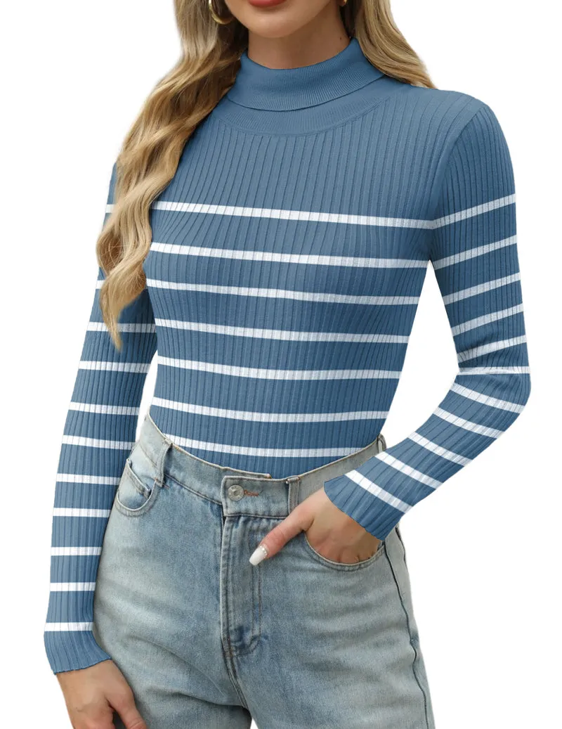 Zeagoo Women's Turtleneck Sweaters Fitted Long Sleeve Shirts