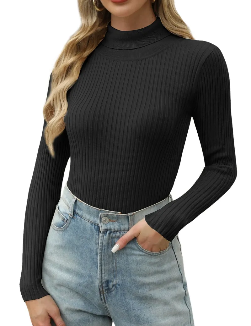 Zeagoo Women's Turtleneck Sweaters Fitted Long Sleeve Shirts