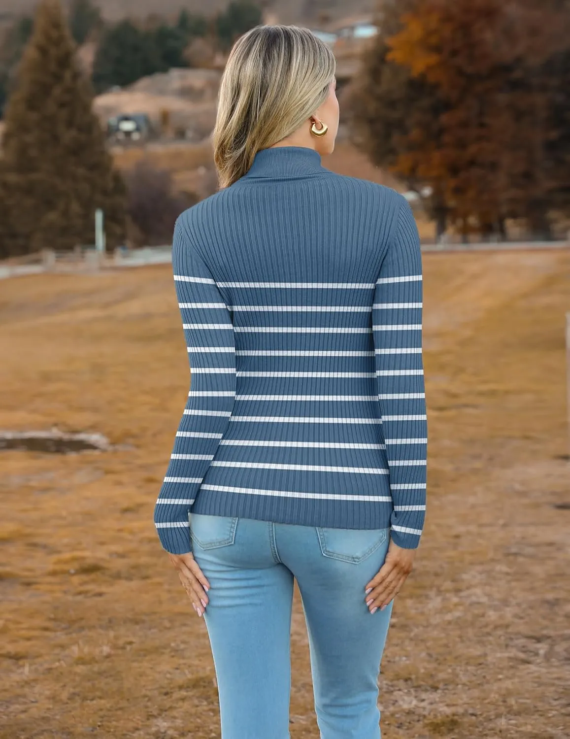 Zeagoo Women's Turtleneck Sweaters Fitted Long Sleeve Shirts
