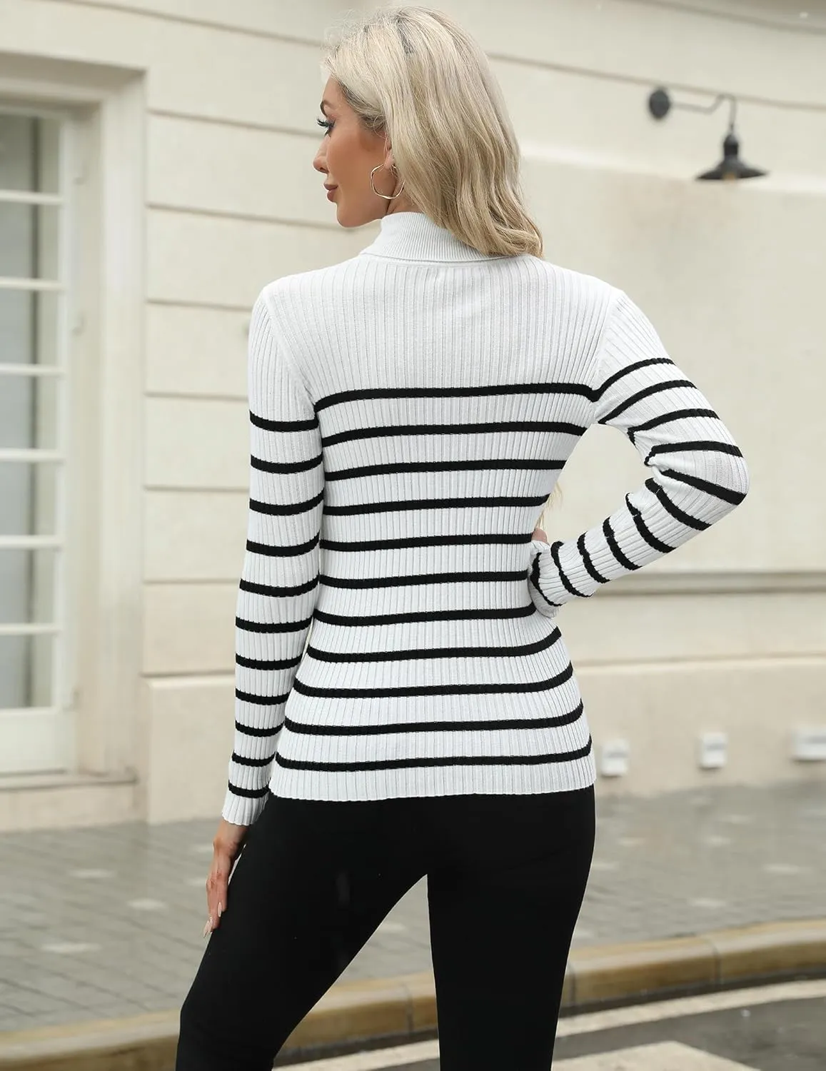 Zeagoo Women's Turtleneck Sweaters Fitted Long Sleeve Shirts